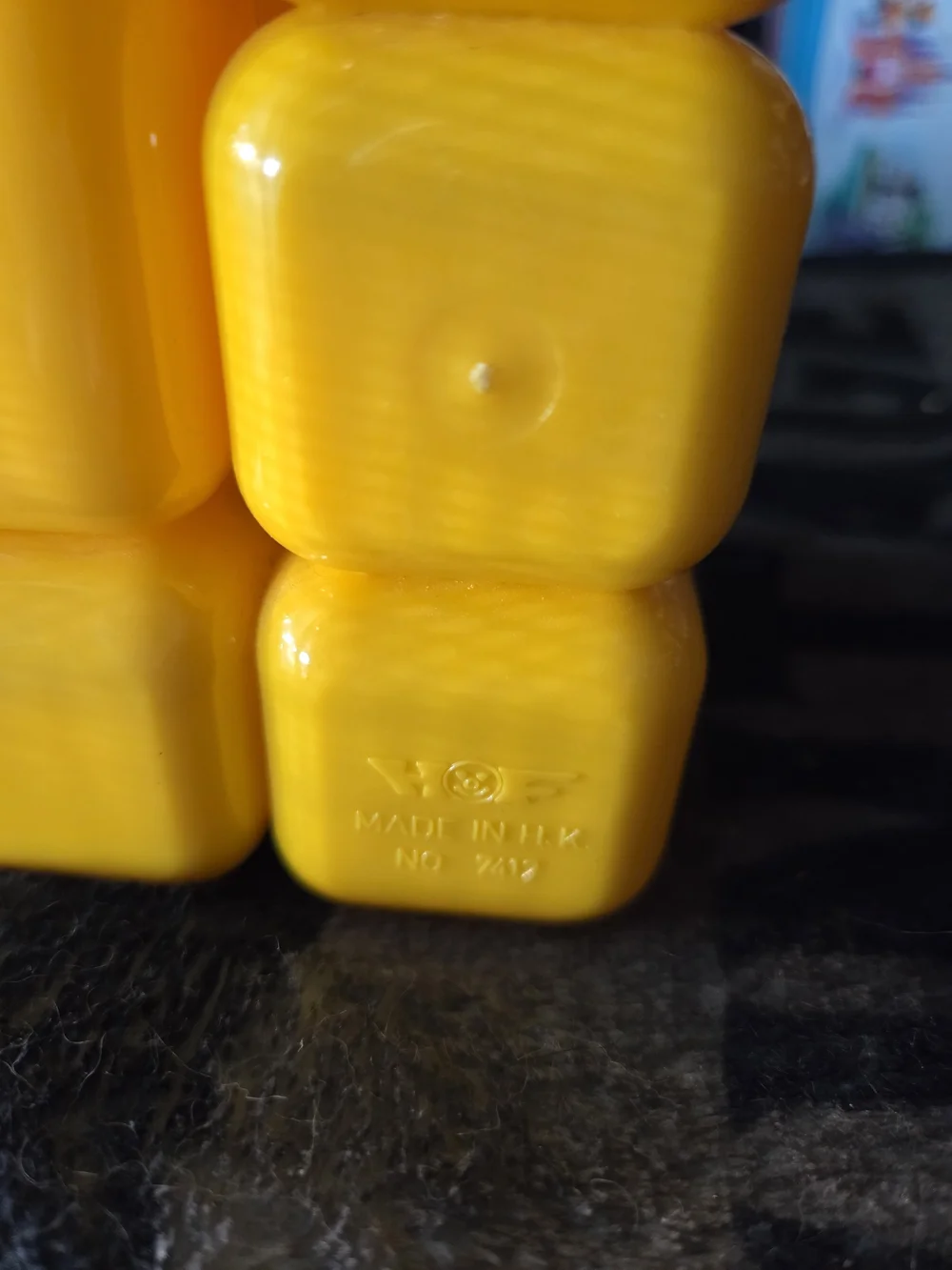 Vtg HOF Plastic Desk Caddy Yellow And White 70s/80s